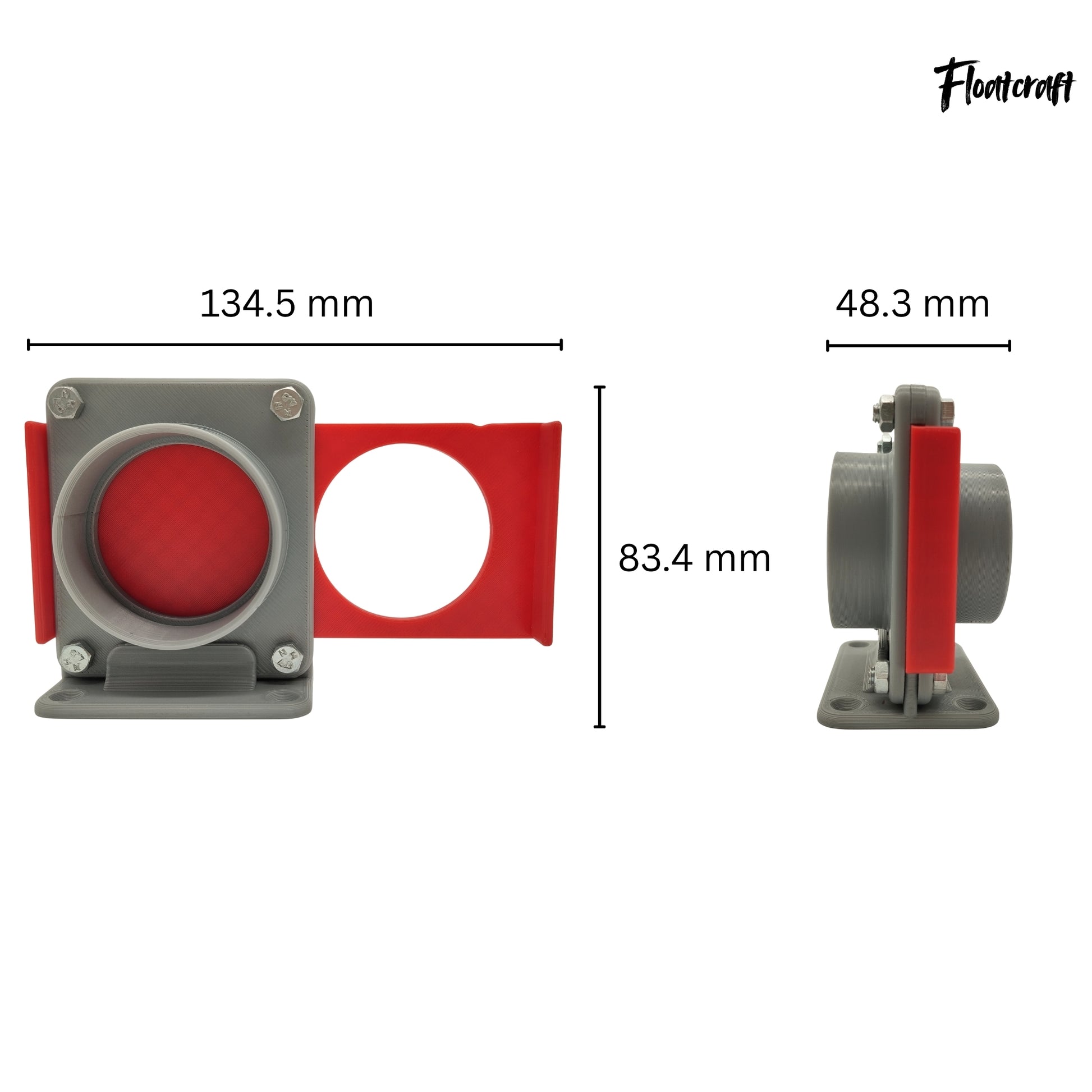 Absperrschieber DN50 abmessungen, 134,5mm breit 83,4mm hoch und 48,3mm tief.