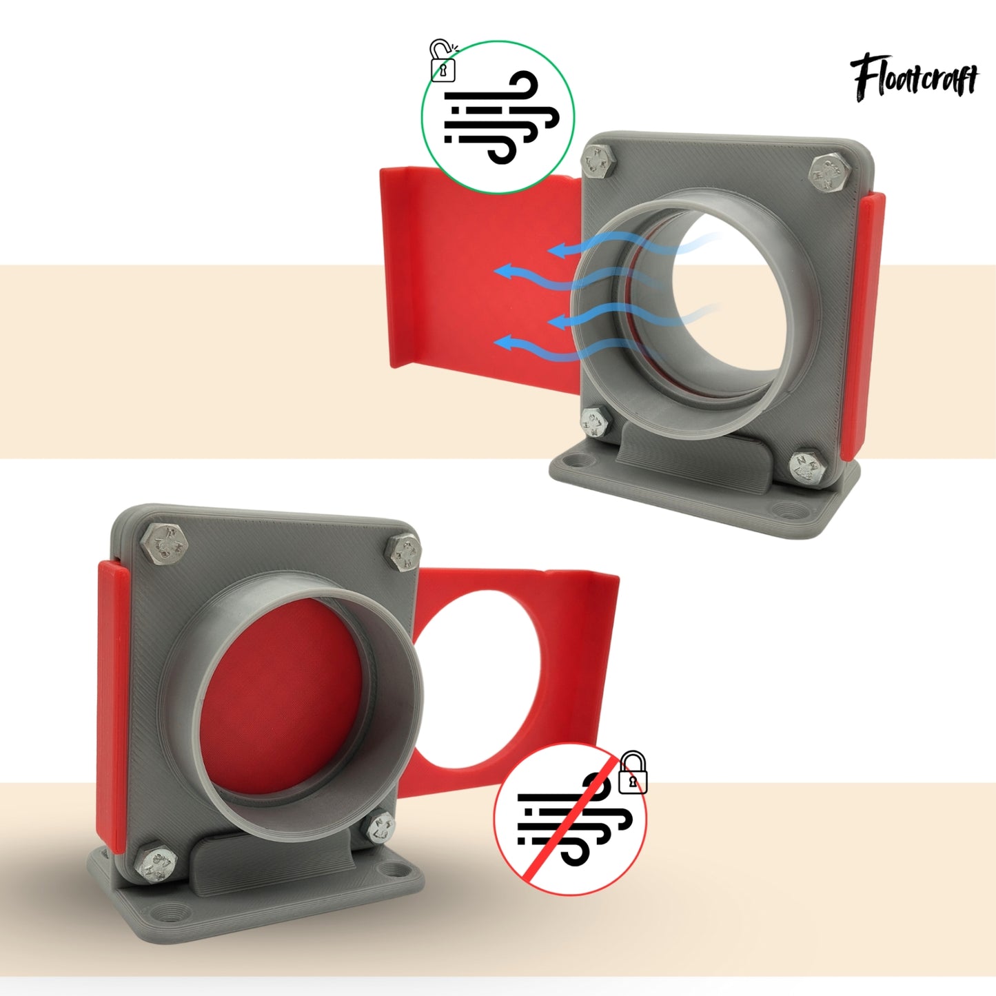 Absperrschieber DN50 für HT-Rohre – 5er-Set robustes Blastgate